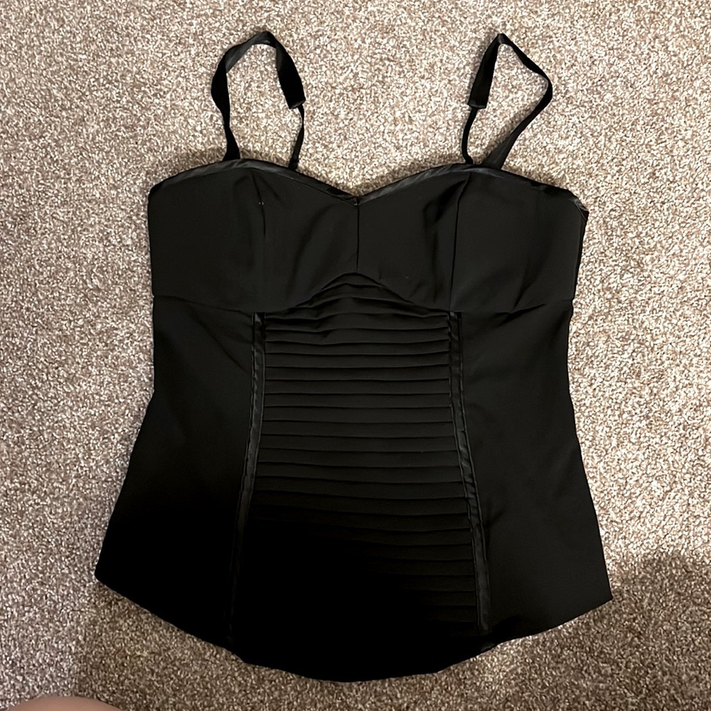 Arden B size small black corset top. Straps are removable for a straps less look